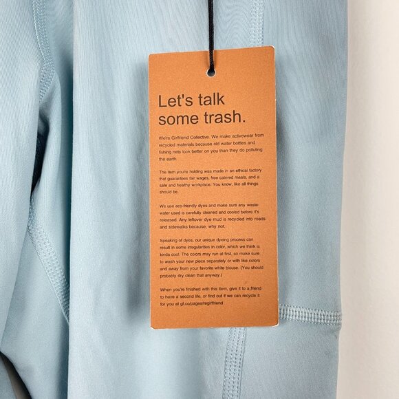 NWT Girlfriend Collective 7/8 Compressive Pocket Leggings Light Blue Size XS - Picture 6 of 9